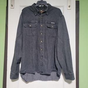 Vintage Harley Davidson Black Button Down / Button Up Shirt Sz XL